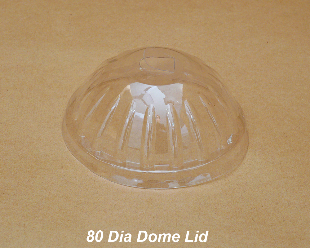 Cup and glass dome lid