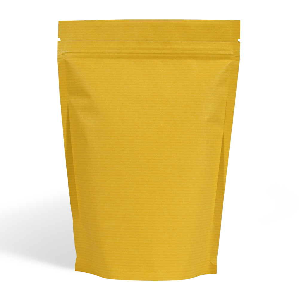 Yellow striped paper bags